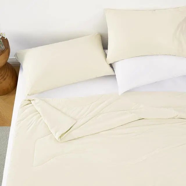 Alt view image 4 of 7 - 1-Piece 60x90" Cooling DA Comforter,Ivory