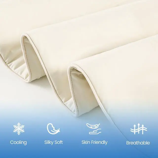 Alt view image 7 of 7 - 1-Piece 60x90" Cooling DA Comforter,Ivory
