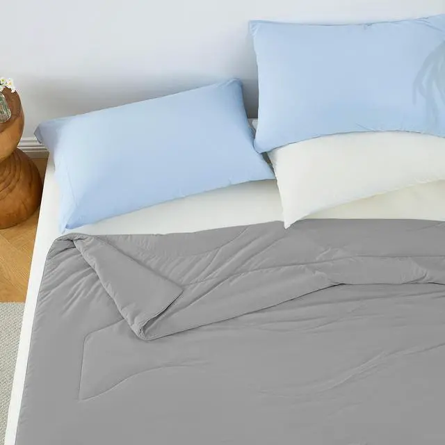 Alt view image 6 of 7 - 1-Piece 90x90" Cooling DA Comforter,Gray