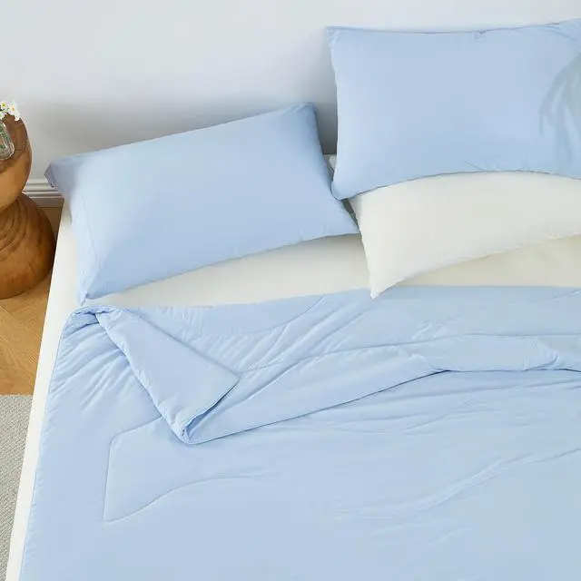 Alt view image 5 of 7 - 1-Piece 60x90" Cooling DA Comforter,Ice Blue