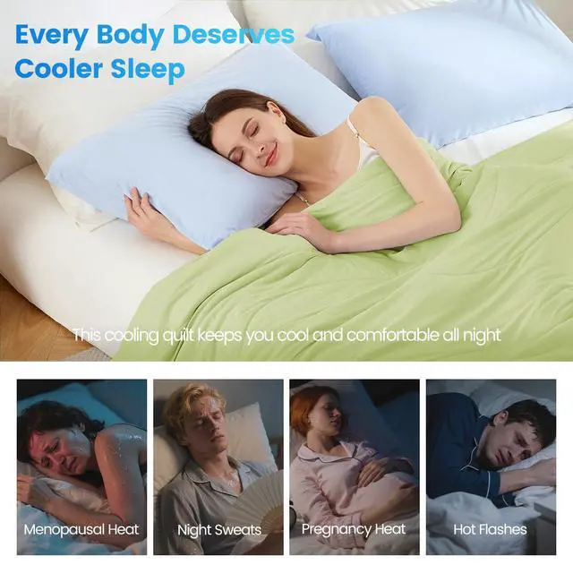 Alt view image 2 of 7 - 1-Piece 60x90" Cooling DA Comforter,Sage