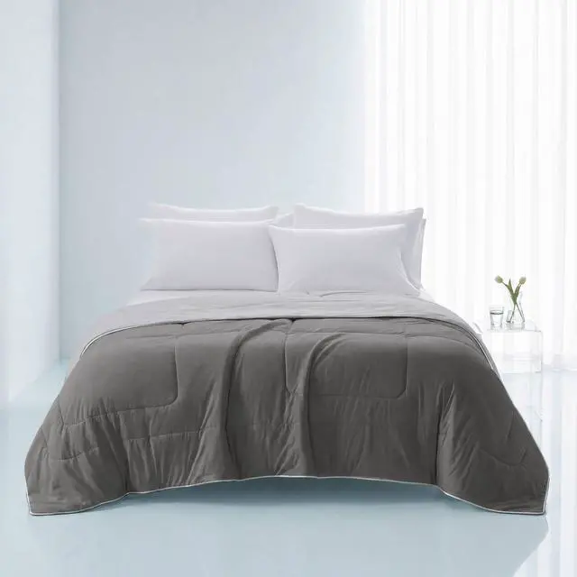 Alt view image 7 of 7 - 1 Piece King Down Alternative Comforter,Grey