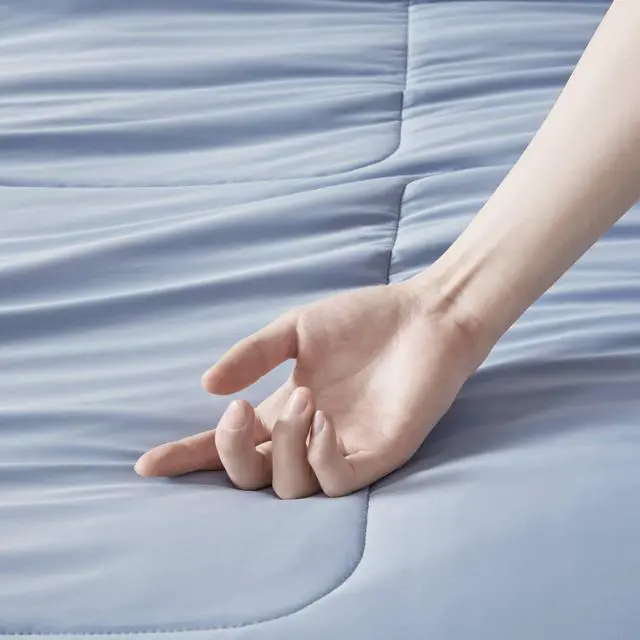 Alt view image 5 of 7 - 1 Piece Twin Down Alternative Comforter,Light Blue