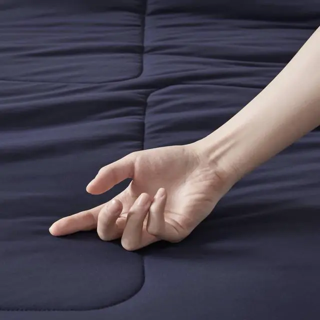 Alt view image 5 of 7 - 1 Piece Twin Down Alternative Comforter,Navy