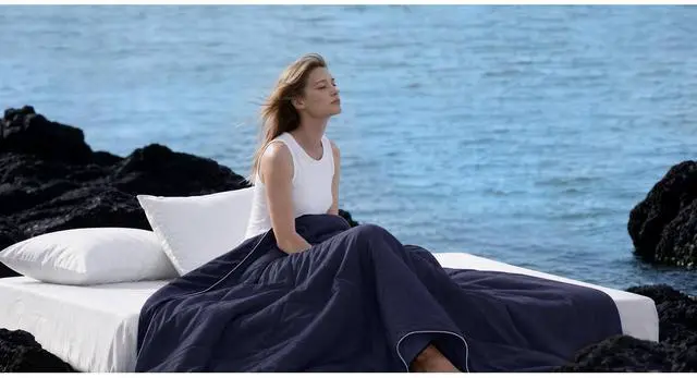 Alt view image 2 of 7 - 1 Piece Twin Down Alternative Comforter,Navy