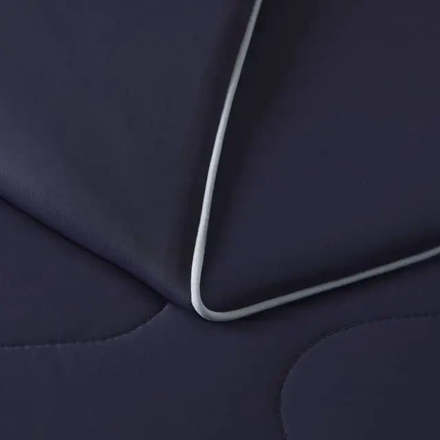 Alt view image 3 of 7 - 1 Piece Twin Down Alternative Comforter,Navy