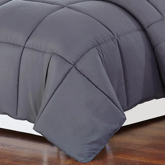 Alt view image 4 of 7 - Modern Style Down Comforter, King Size ,6 Lbs, All Season Duvet Insert, Ultra Soft Quilted Comforter Core
