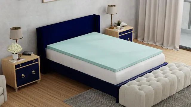 Alt view image 6 of 6 - Sleep Plush 3 Inch Twin XL Memory Foam Cooling Mattress Topper