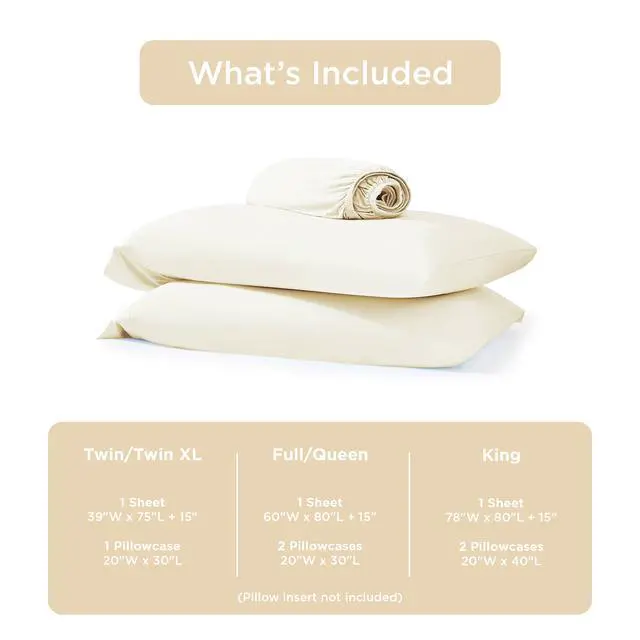 Alt view image 5 of 7 - 2-Piece Twin Cooling 3pc Sheet Set,Ivory