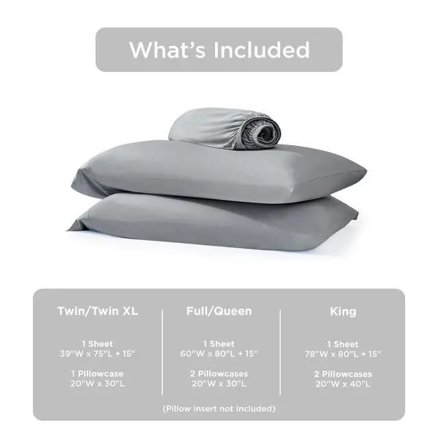 Alt view image 5 of 7 - 3-Piece King Cooling 3pc Sheet Set,Gray