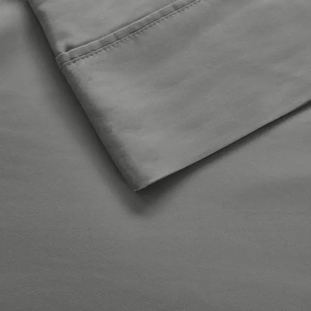 Alt view image 6 of 7 - 4-Piece Cal King HeiQ Smart Temperature Cotton Blend Sheet Set, Charcoal