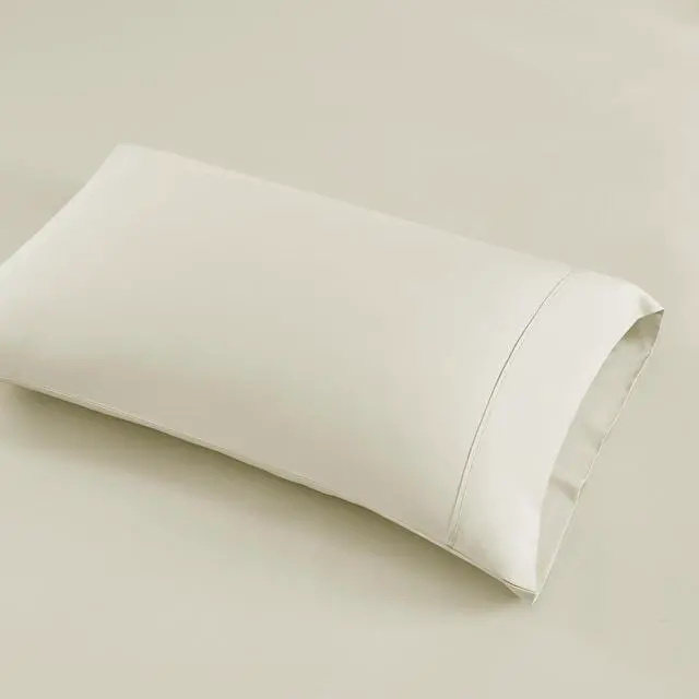 Alt view image 3 of 7 - 4-Piece Full HeiQ Smart Temperature Cotton Blend Sheet Set, Ivory