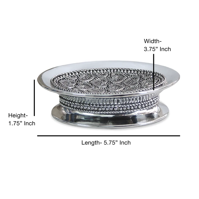 Alt view image 5 of 5 - Soap Dish for Counter, Shower and Kitchen Resin, Silver, Resin, Accessories
