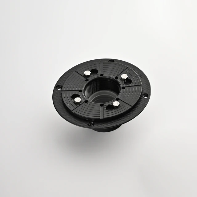 Alt view image 2 of 7 - Shower Drain Base Flange, Without Rubber Joint Suitable for Linear Shower Drain Installation Accessories, Matte Black