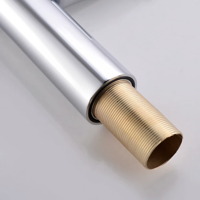 Alt view image 6 of 7 - Single Hole Faucet, Single Handle Vanity Basin Faucet, Chrome, Stainless Steel, Sink