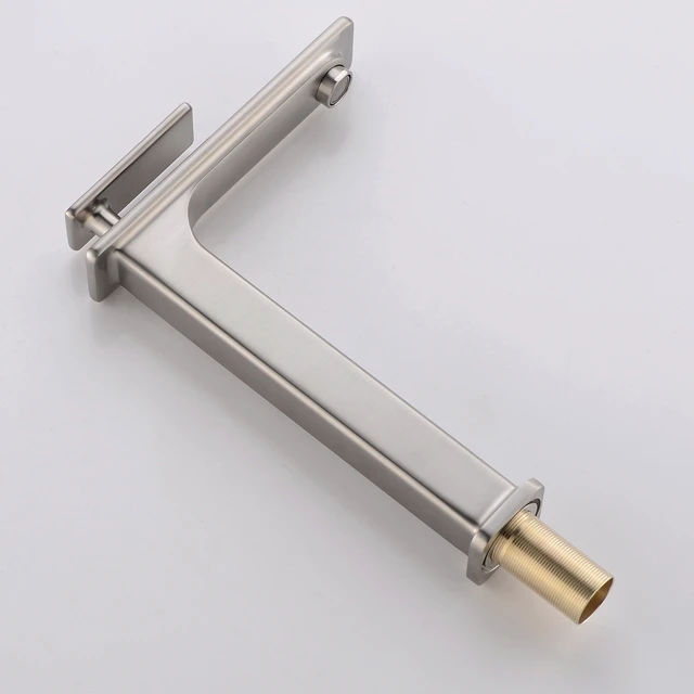 Alt view image 5 of 7 - Single Hole Faucet, Single Handle Vanity Basin Faucet, Brushed Nickel, Stainless Steel, Sink