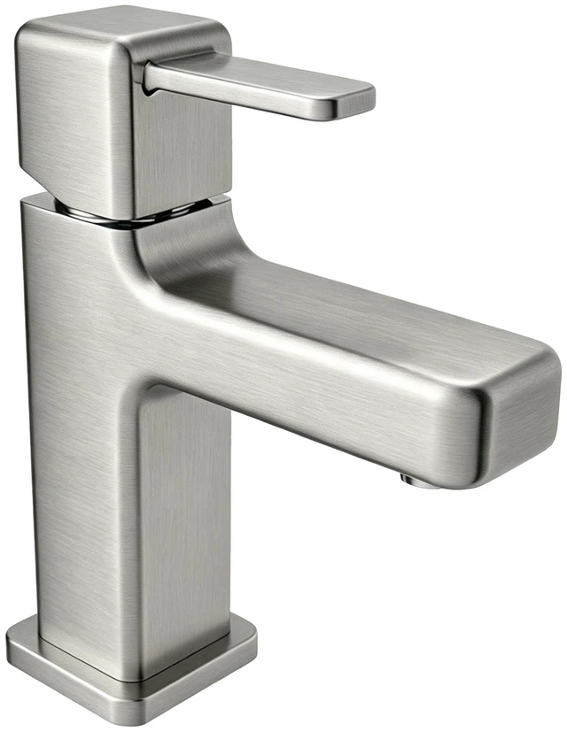 Main image of Single Hole Faucet, Single Handle Vanity Basin Faucet, Brushed Nickel, Stainless Steel, Sink