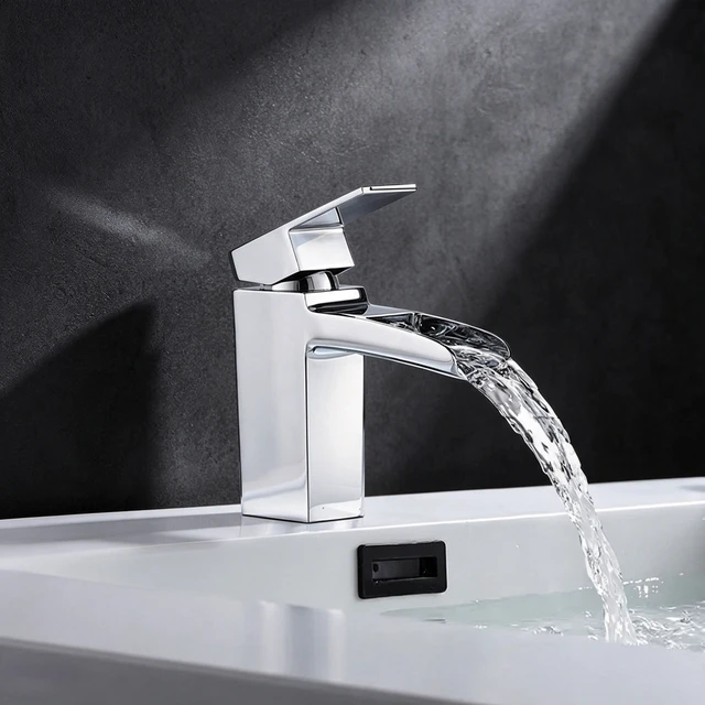 Alt view image 7 of 7 - Single Hole Faucet, Single Handle Vanity Basin Faucet, Chrome, Stainless Steel, Sink