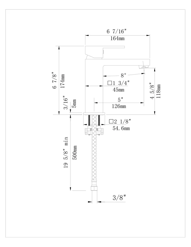 Alt view image 2 of 7 - Single Hole Faucet, Single Handle Vanity Basin Faucet, Chrome, Stainless Steel, Sink