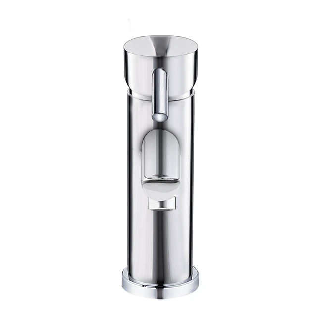 Alt view image 4 of 7 - Single Hole Faucet, Single Handle Vanity Basin Faucet, Chrome, Stainless Steel, Sink