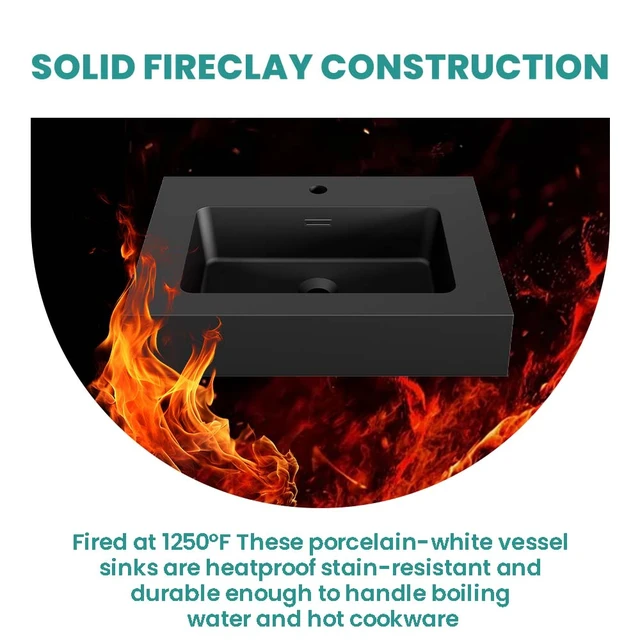 Alt view image 6 of 7 - 24, Integrated Engineered Solid Surface Basin Without Drain and Faucet Color, Matte Black, Solid Surface, Sinks