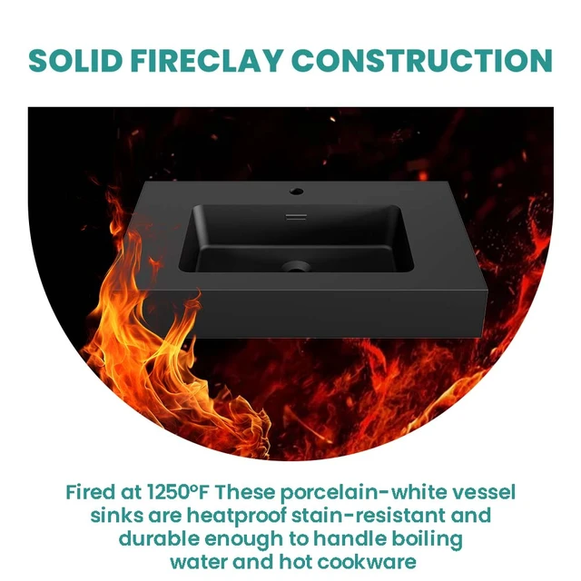 Alt view image 5 of 7 - 30, Integrated Engineered Solid Surface Basin Without Drain and Faucet Color, Matte Black, Solid Surface, Sinks