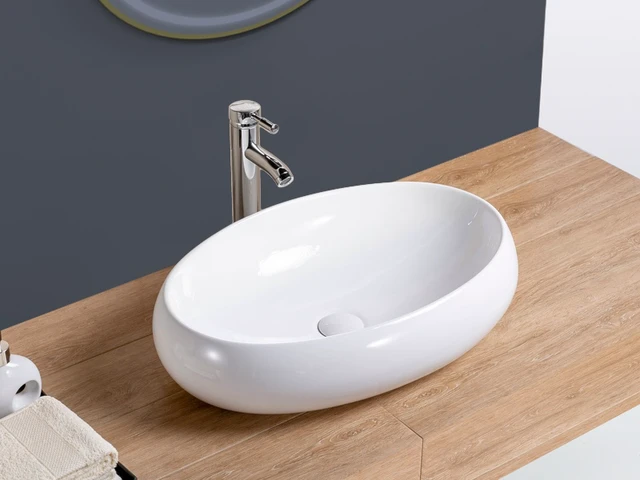 Alt view image 2 of 6 - Vessel Sink Basin in Ceramic, White, Sinks