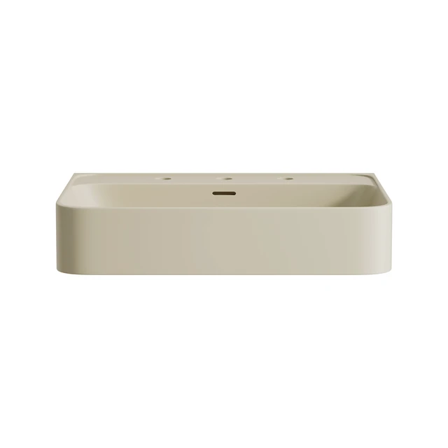 Alt view image 3 of 5 - 24 Inch Artificial Vanity Top, Solid Surface Integrated Sink with Pre Drilled Faucet Holes Faucet Cabinet and Sink