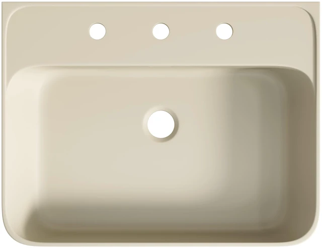 Main image of 24 Inch Artificial Vanity Top, Solid Surface Integrated Sink with Pre Drilled Faucet Holes Faucet Cabinet and Sink