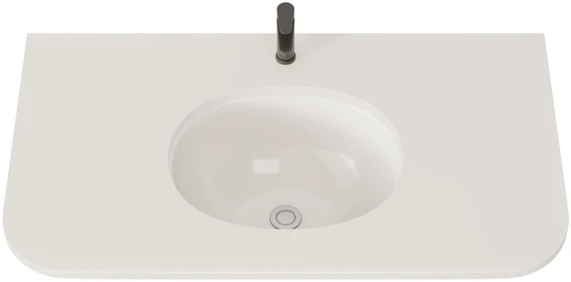 Main image of 36 Inch Artificial Countertop with Ceramic Sink, White, Artificial Marble, Sinks