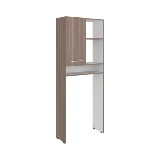 Alt view image 4 of 7 - 4 Shelf Over The-Toilet Storage Cabinet, Hazelnut, Particle Board, Storage