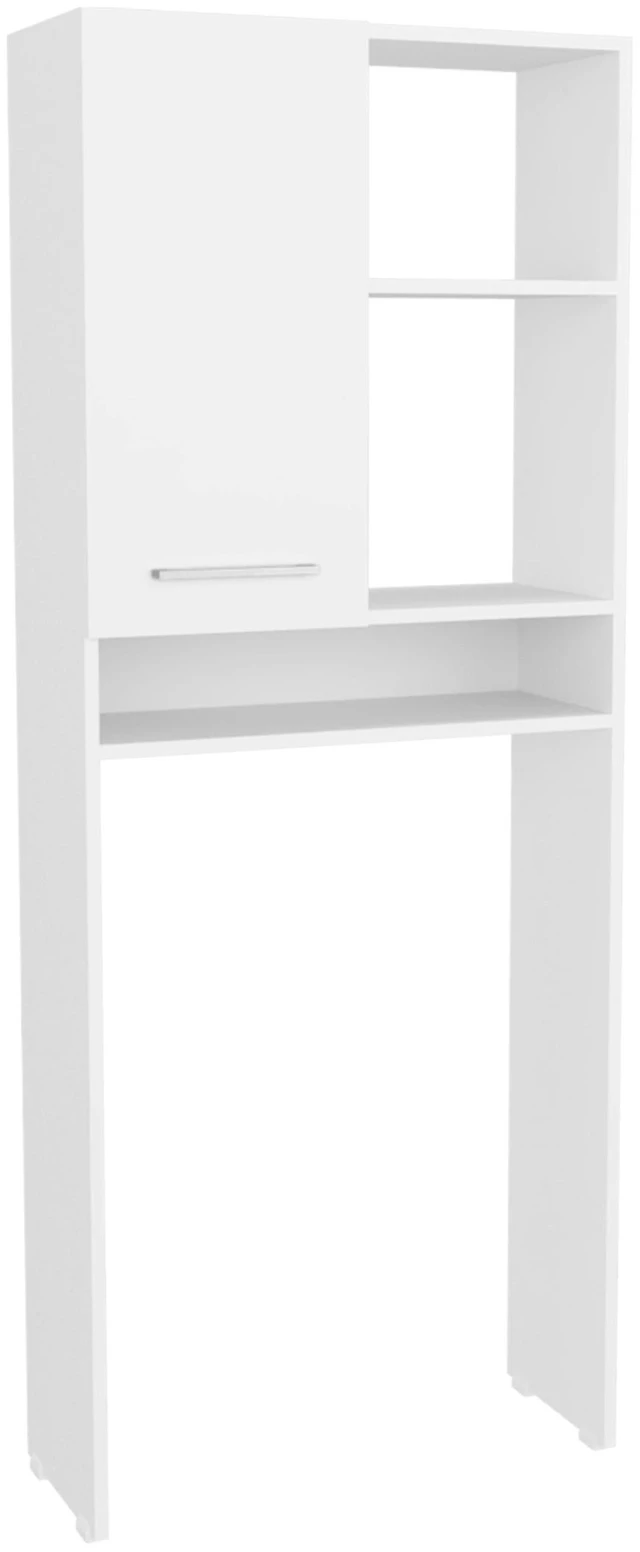 Alt view image 5 of 7 - 4 Shelf Over The-Toilet Storage Cabinet, White, Particle Board, Storage