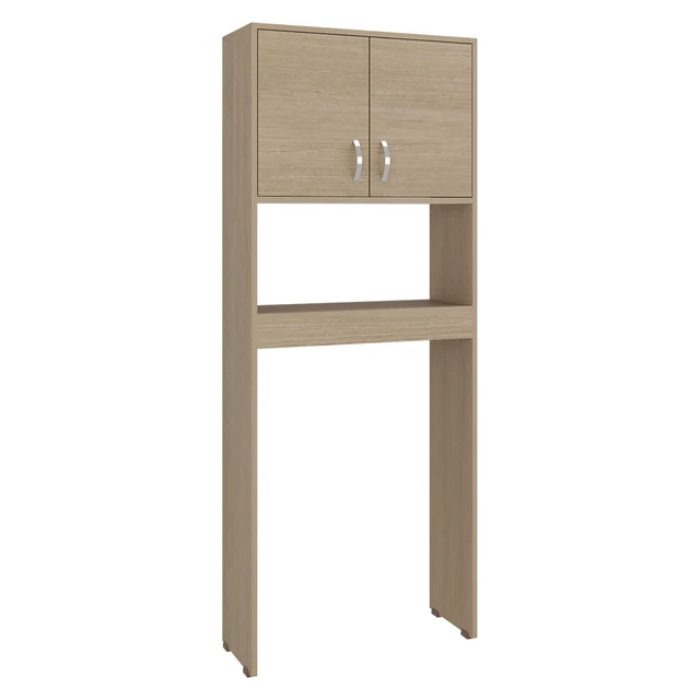 Alt view image 3 of 7 - Cartagena 2 Door Over The-Toilet Storage Cabinet, Grey, Particle Board, Storage