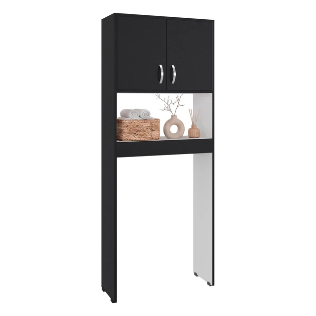 Alt view image 4 of 7 - 2 Door Over The-Toilet Storage Cabinet, Wenge, Particle Board, Storage