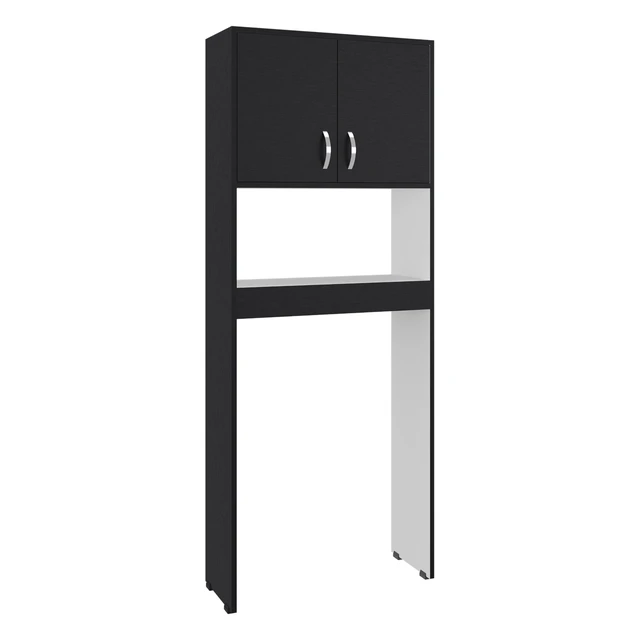 Alt view image 3 of 7 - 2 Door Over The-Toilet Storage Cabinet, Wenge, Particle Board, Storage