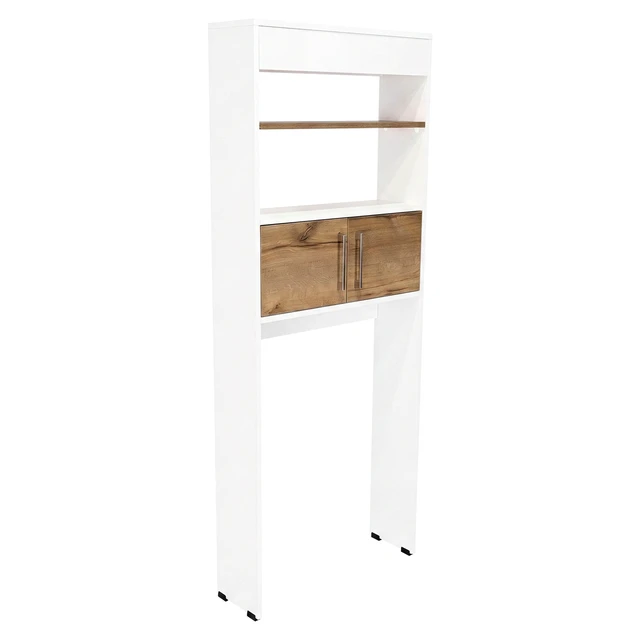 Alt view image 3 of 7 - 2 Door Over The-Toilet Storage Cabinet, White, Particle Board, Storage