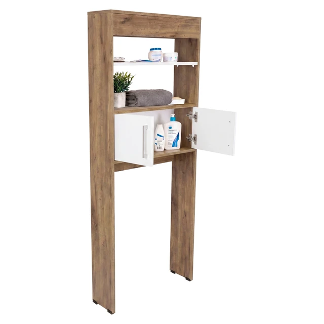 Alt view image 4 of 7 - 2 Door Over The-Toilet Storage Cabinet, Oak, Particle Board, Storage