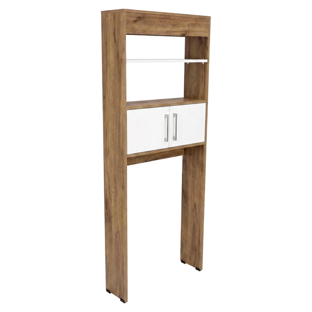 Alt view image 3 of 7 - 2 Door Over The-Toilet Storage Cabinet, Oak, Particle Board, Storage