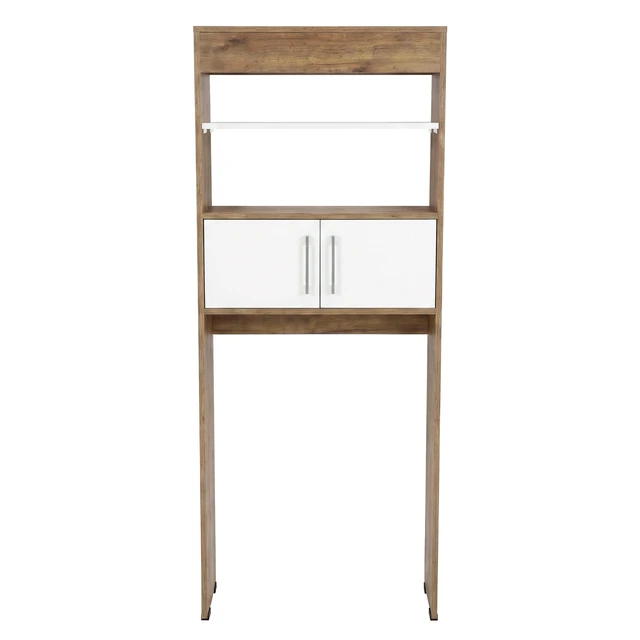 Alt view image 5 of 7 - 2 Door Over The-Toilet Storage Cabinet, Oak, Particle Board, Storage