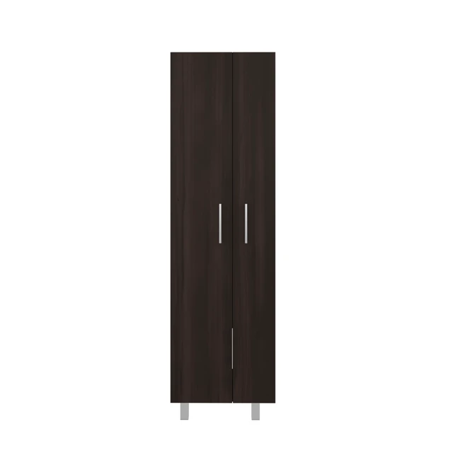 Alt view image 3 of 7 - Stained 2 Door Storage Cabinet, Walnut, Particle Board, Storage
