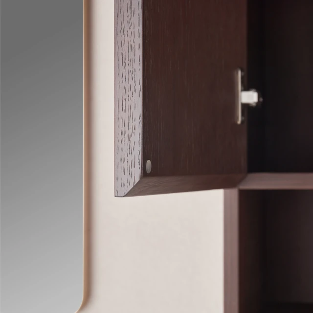 Alt view image 5 of 7 - 26 Inch Storage Wall Cabinet, Over the Toilet Storage Cabinet Above Toilet Medicine with Wood Shelf and Doors for