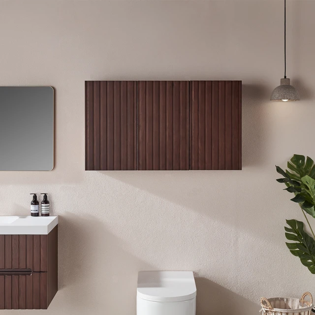 Main image of 41 Inch Storage Wall Cabinet, Over the Toilet Storage Cabinet Above Toilet Medicine with Wood Shelf and Doors for