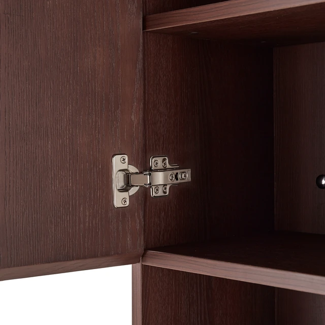 Alt view image 6 of 7 - 26 Inch Storage Wall Cabinet, Over the Toilet Storage Cabinet Above Toilet Medicine with Wood Shelf and Doors for