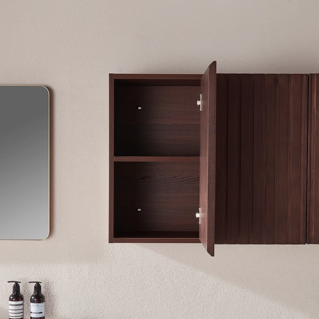 Alt view image 7 of 7 - 41 Inch Storage Wall Cabinet, Over the Toilet Storage Cabinet Above Toilet Medicine with Wood Shelf and Doors for
