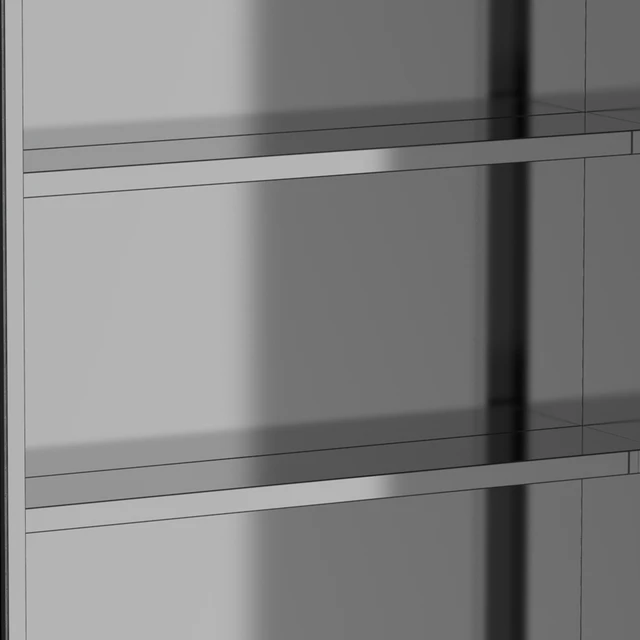 Alt view image 3 of 7 - Mirrored Cabinet, Inch Stainless Steel Frame Medicine Cabinet Wall-Mounted Storage Organizer with Double Doors, Silver