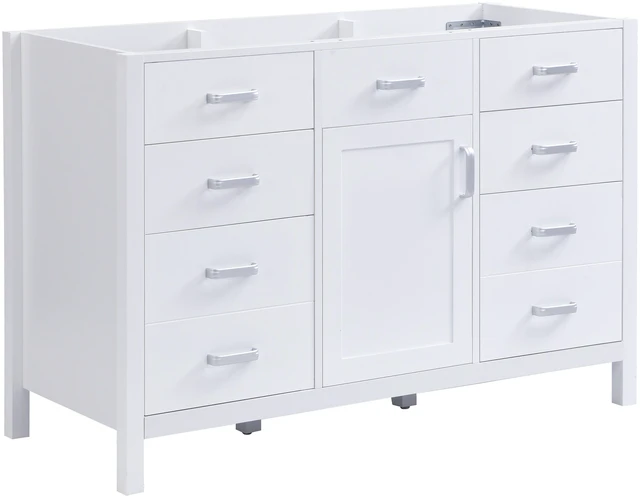 Main image of 46.5 Inch Vanity Without Sink, Cabinet Only Soft Close Single Door and 6 Drawers Removable Dividers Ample Storage