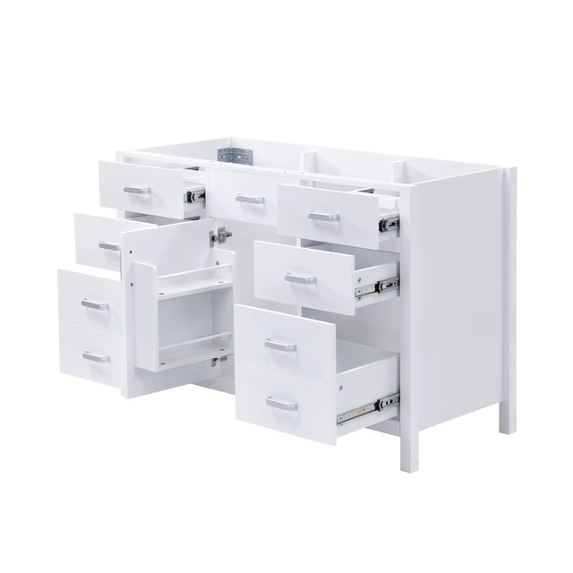 Alt view image 2 of 7 - 46.5 Inch Vanity Without Sink, Cabinet Only Soft Close Single Door and 6 Drawers Removable Dividers Ample Storage