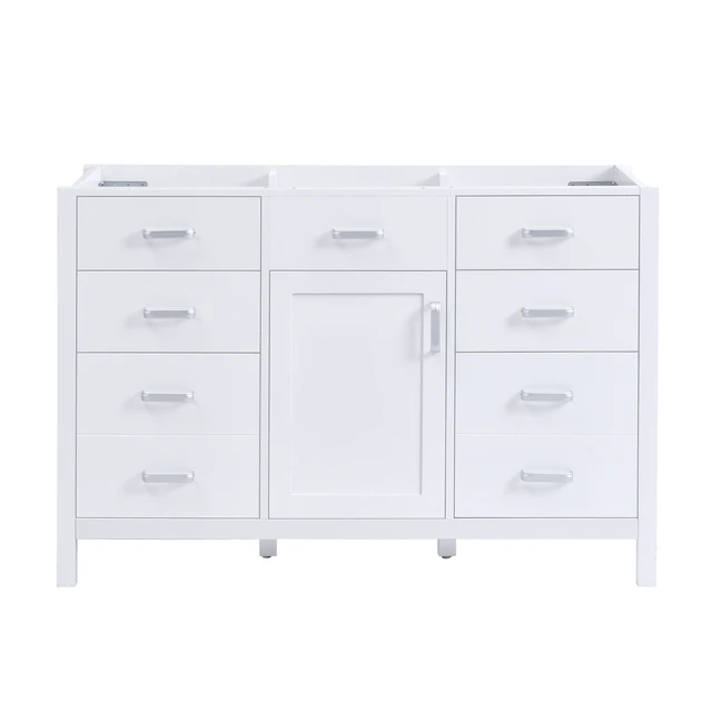 Alt view image 3 of 7 - 46.5 Inch Vanity Without Sink, Cabinet Only Soft Close Single Door and 6 Drawers Removable Dividers Ample Storage