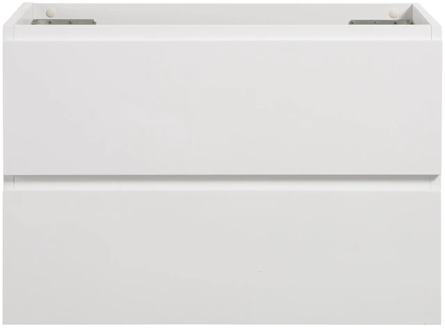 Main image of Wall Mount Cabinet Without Basin, Color with Two Drawers Pre Assembled, White, Melamine, Vanities