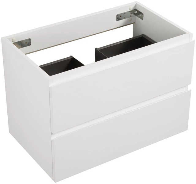 Alt view image 3 of 6 - Wall Mount Cabinet Without Basin, Color with Two Drawers Pre Assembled, White, Melamine, Vanities